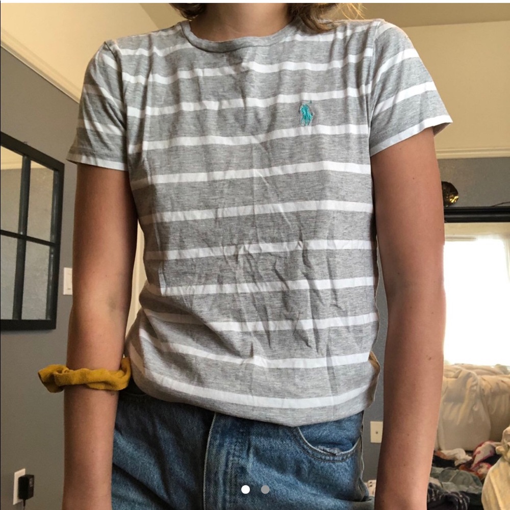 Gray polo tee